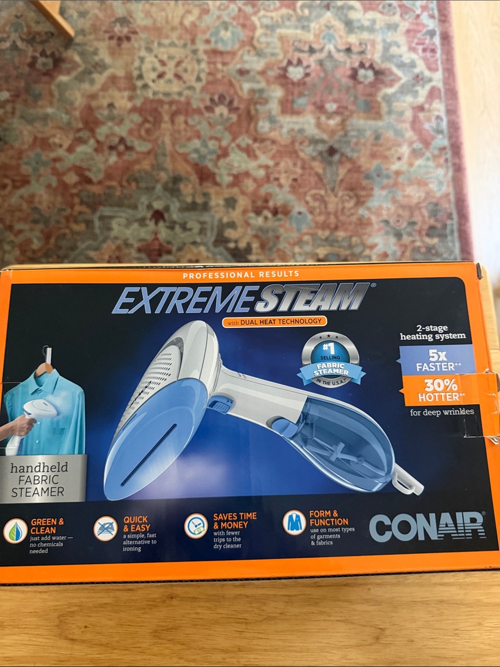 Conair ExtremeSteam Handheld Fabric Steamer - Blue and White